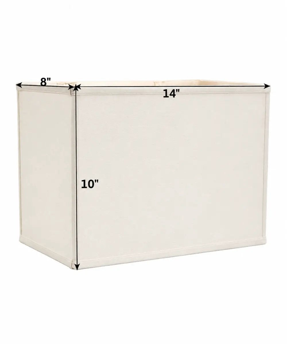 Rectangular Drum Lamp Shade | 14 X 10 Inches | White