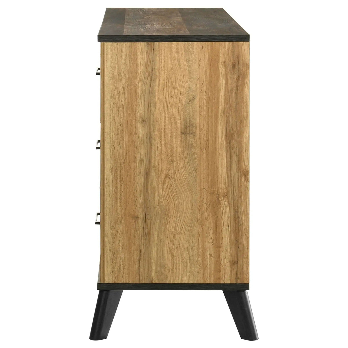 Kaywood 6-drawer Dresser Cabinet Natural Pine | 60.25 x 17.25 x 32 in | Engineered Wood & Metal | Bedroom