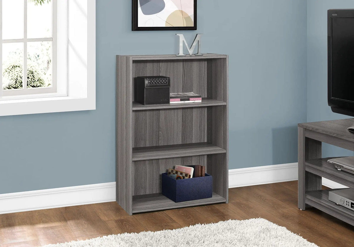 Bookshelf, Bookcase, 4 Tier, For Office, Transitional | 24.75 x 11.75 x 35.5 in | 4-Tier | Home Office
