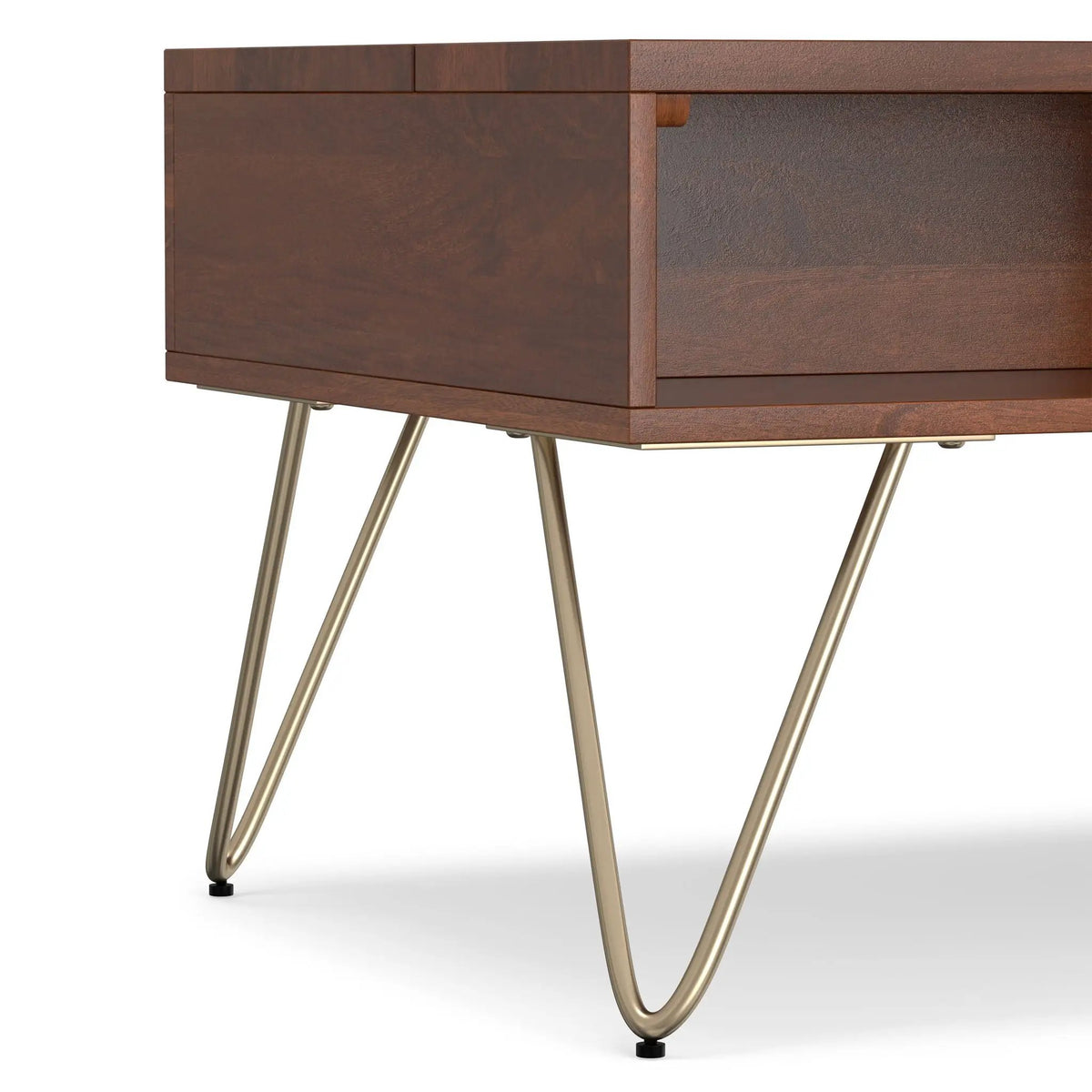 Hunter Lift Top Coffee Table | Handcrafted Solid Mango Hardwood | Split Lift Top | Large Storage Area