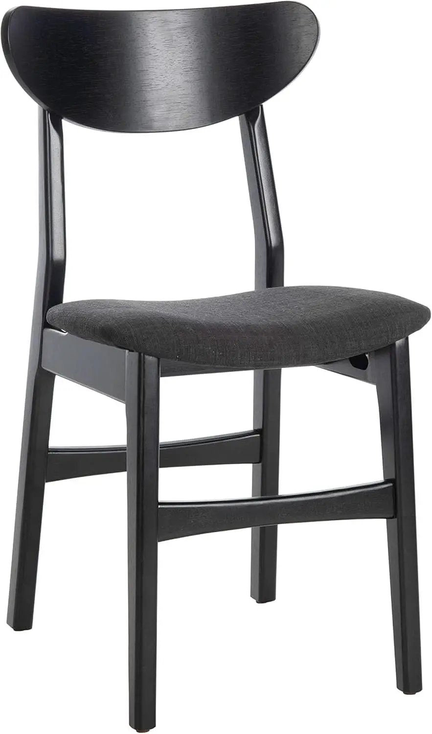 Home Lucca Retro Black Cushion Dining Chair Set Of 2 Wood from PriceLows™
