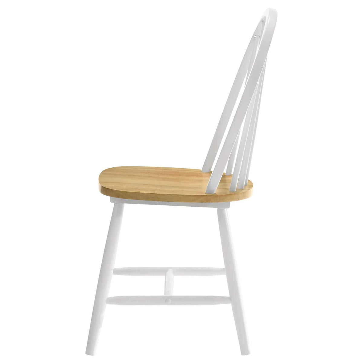 Cinder Wood Dining Side Chair White (Set of 4) | 17.75 x 19.5 x 36.5 in | Rubberwood & Engineered Wood | Dining Room