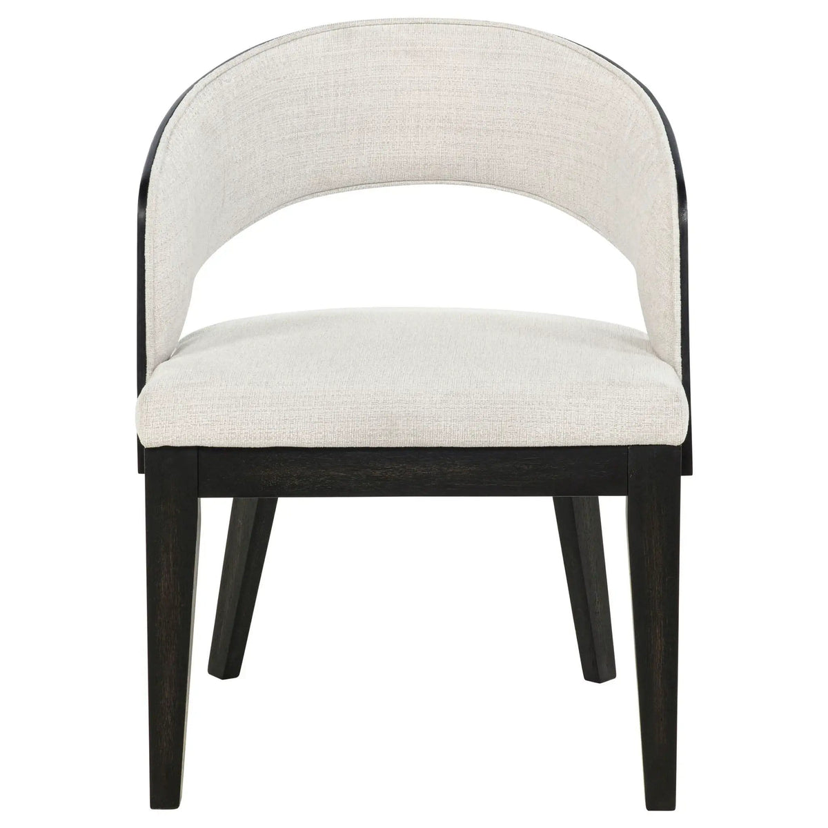 Leandro Upholstered Dining Arm Chair Cream (Set of 2) | 24.5 x 21.25 x 32.25 in | Fabric | Dining Room