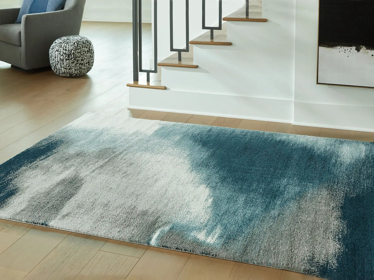Brentward Area Rug | 94.38 x 119 Inch | Bold Contemporary Appeal | Luxe Hues