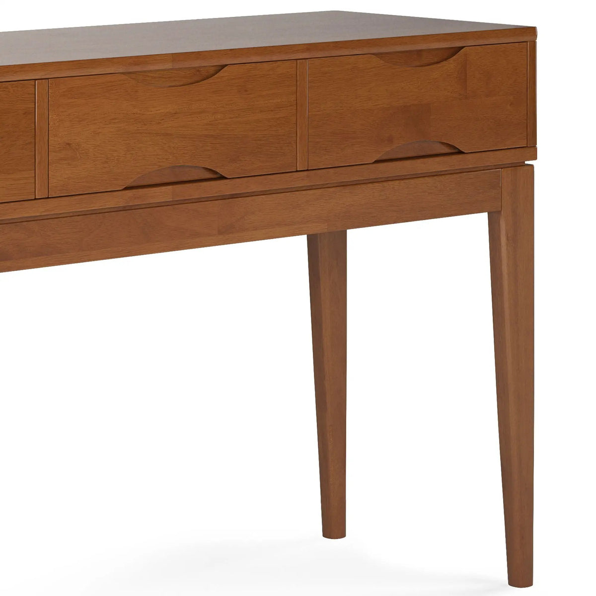 Harper Handcrafted Console Sofa Table | 54 Inch Width | Solid Rubberwood Hardwood | Metal Drawer Glides