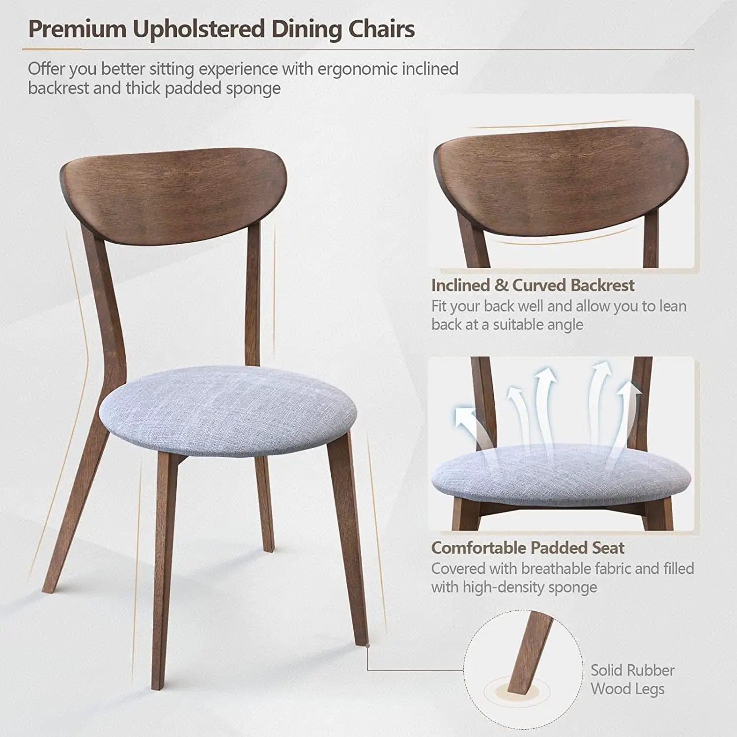 Round Dining Table Set 36 Inch With Cushioned Chairs from PriceLows™