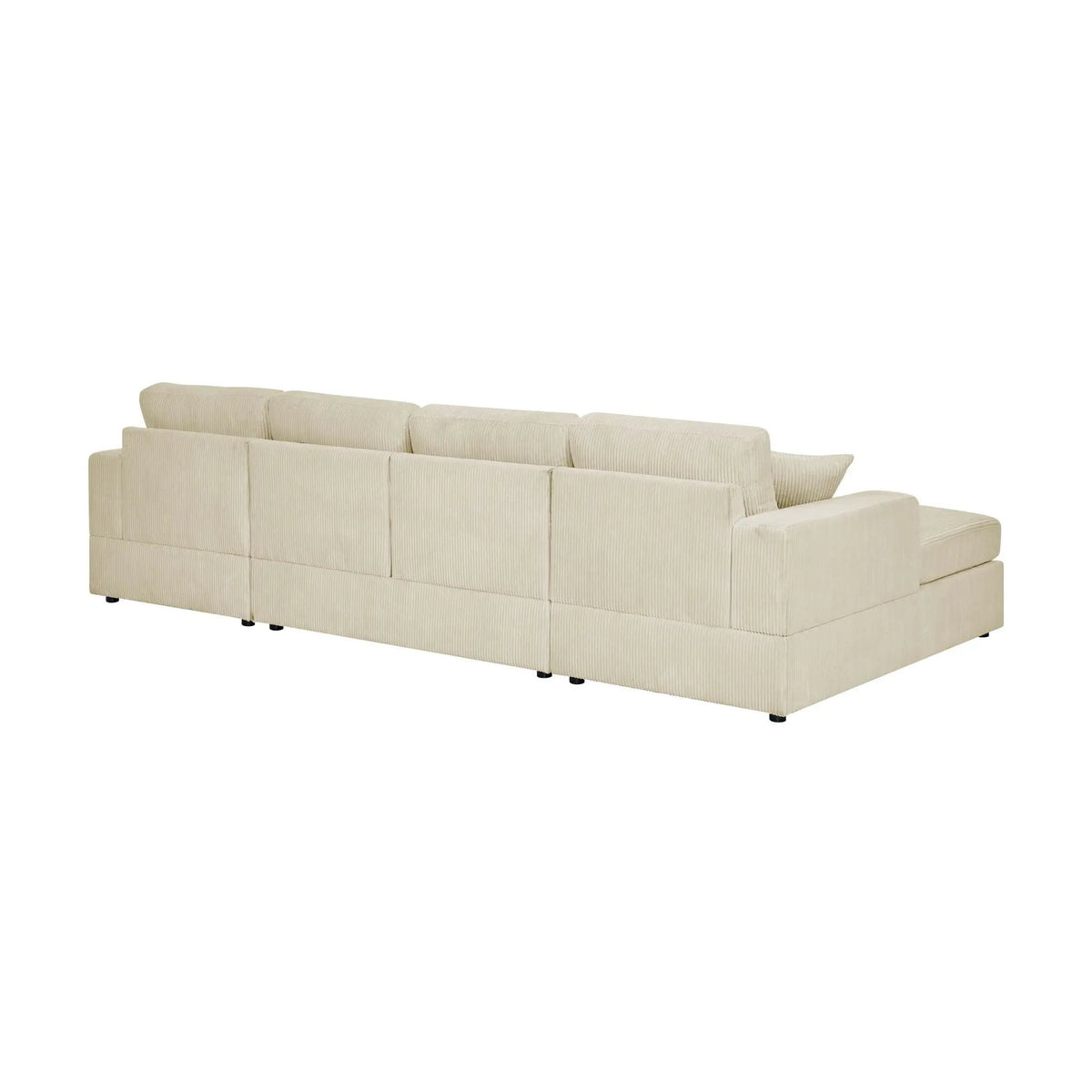 3 Piece Double Chaise Sectional Sofa | Seating For Four | Engineered Wood Frame | 120 Inch Width