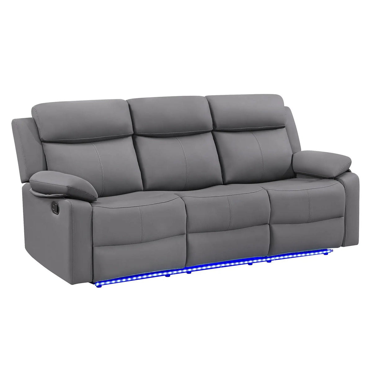 Blanche Reclining Sofa | Integrated LED Lights | Manual Recline | Pillow Top Arms
