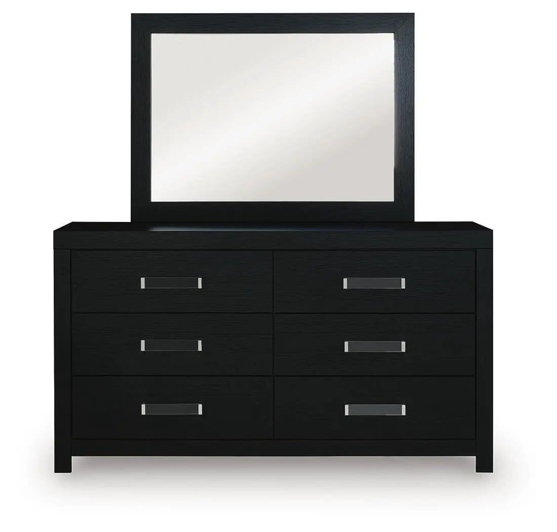 Maeling Six Drawer Dresser | 4 Pieces | Acrylic | Bedroom