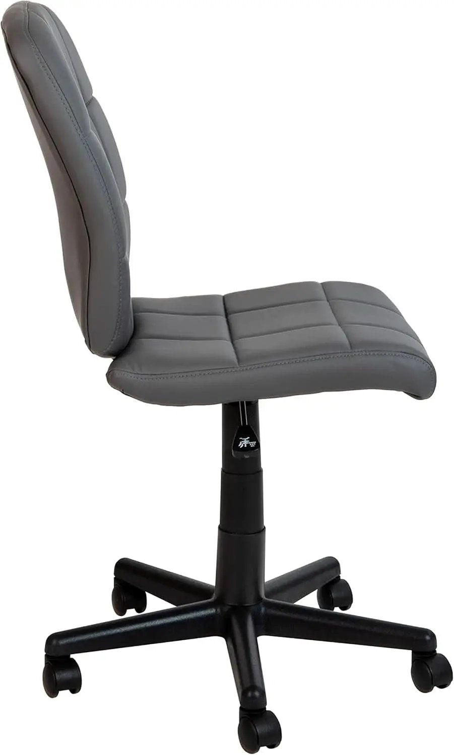 Clayton Mid Back Swivel Task Chair Gray Vinyl Upholstery from PriceLows™