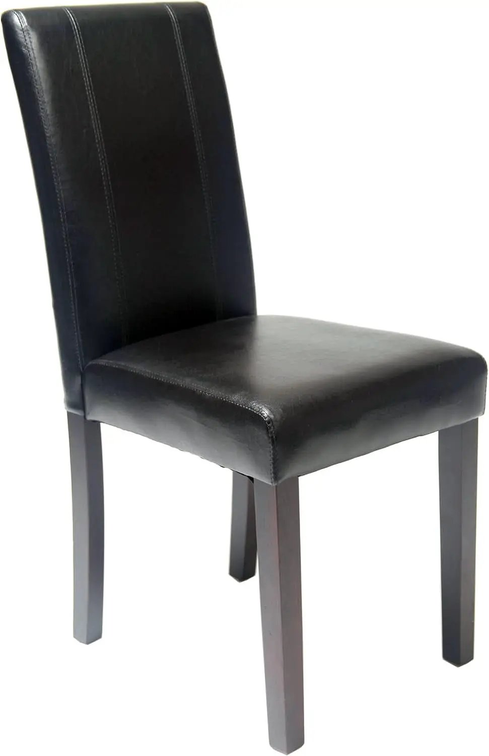 Parson Chair Leatherette Padded Black Urban Set Of 2 from PriceLows™