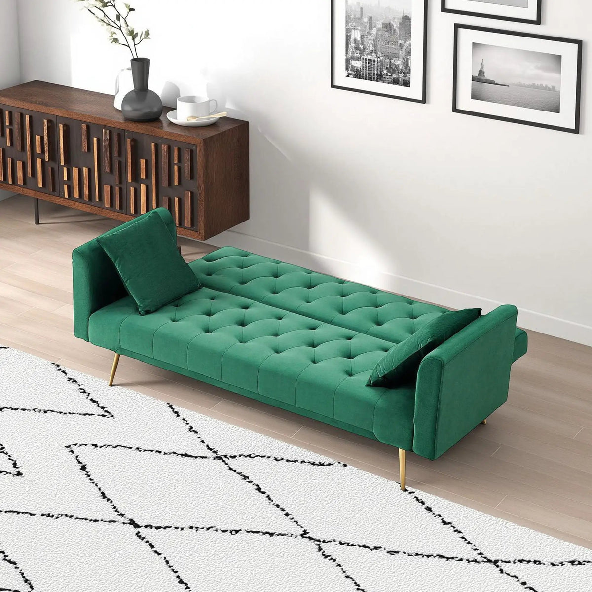 Convertible Folding Sofa Bed | Double Size | Small Space Design | Living Room Futon