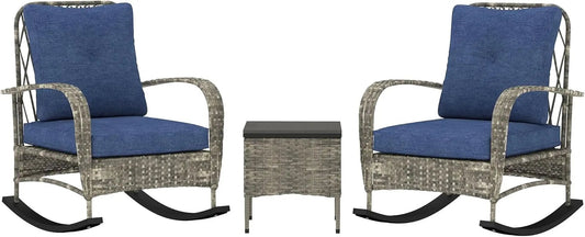 Stylish Three Piece Wicker Patio Furniture Set from PriceLows™