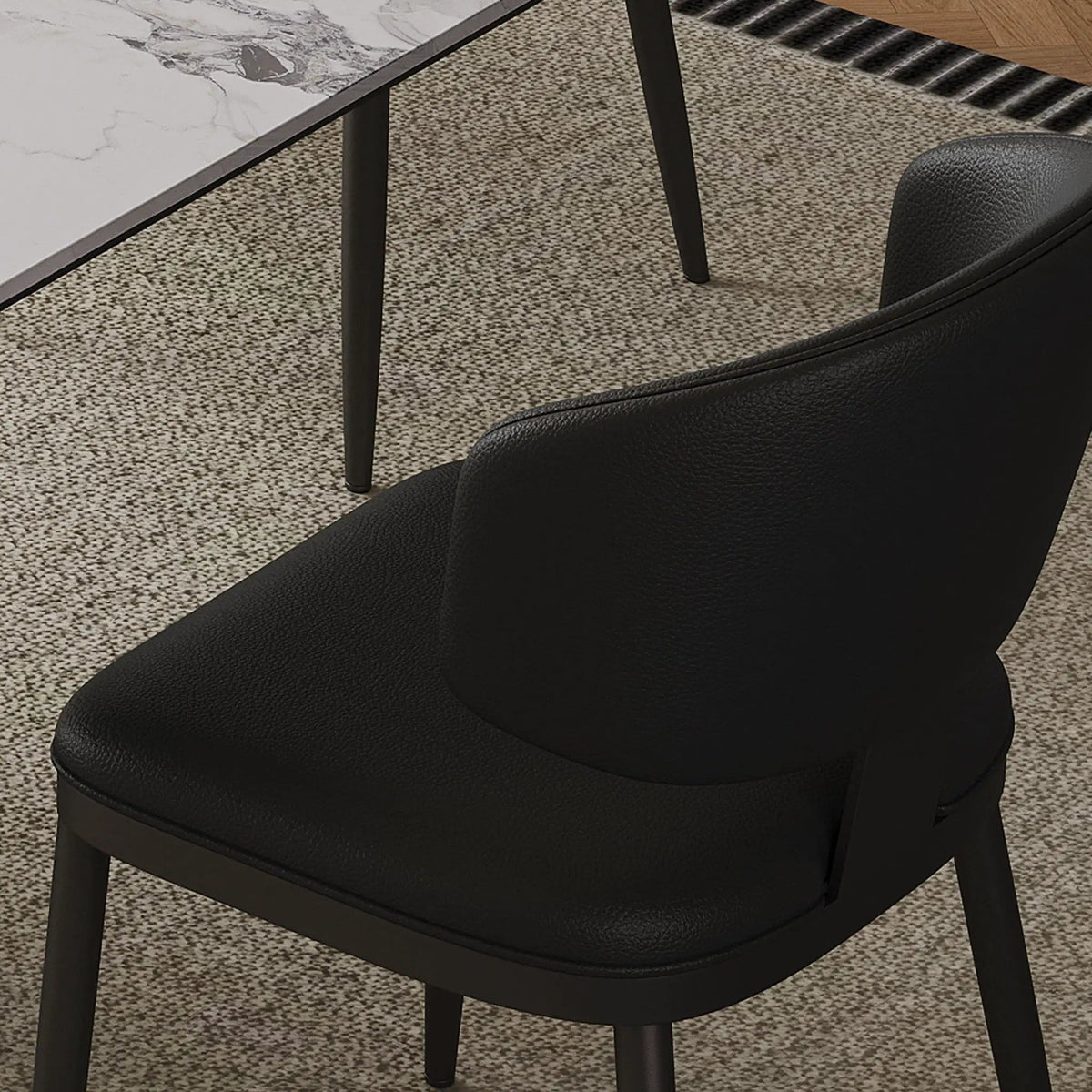 Modern Dining Chairs For Kitchen (Set of 2) | 2 Pieces | Steel & Metal | Dining Room