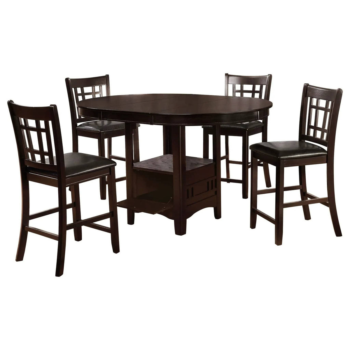 Lavon 5-piece Oval Counter Height Dining Set | 5-Piece Set | Dining Room Furniture | Espresso