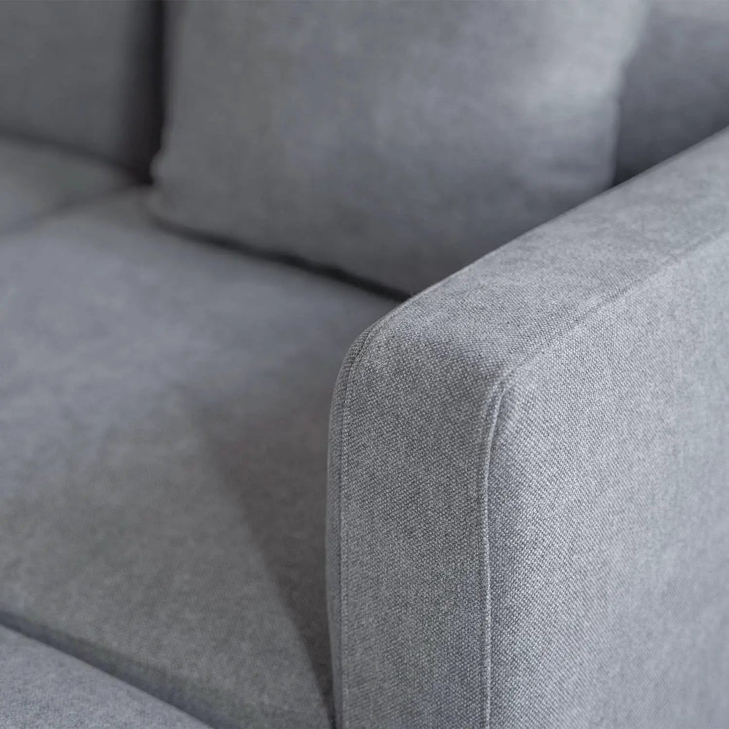 L Shaped Sectional Sofa Convertible In Linen Grey Modern from PriceLows™
