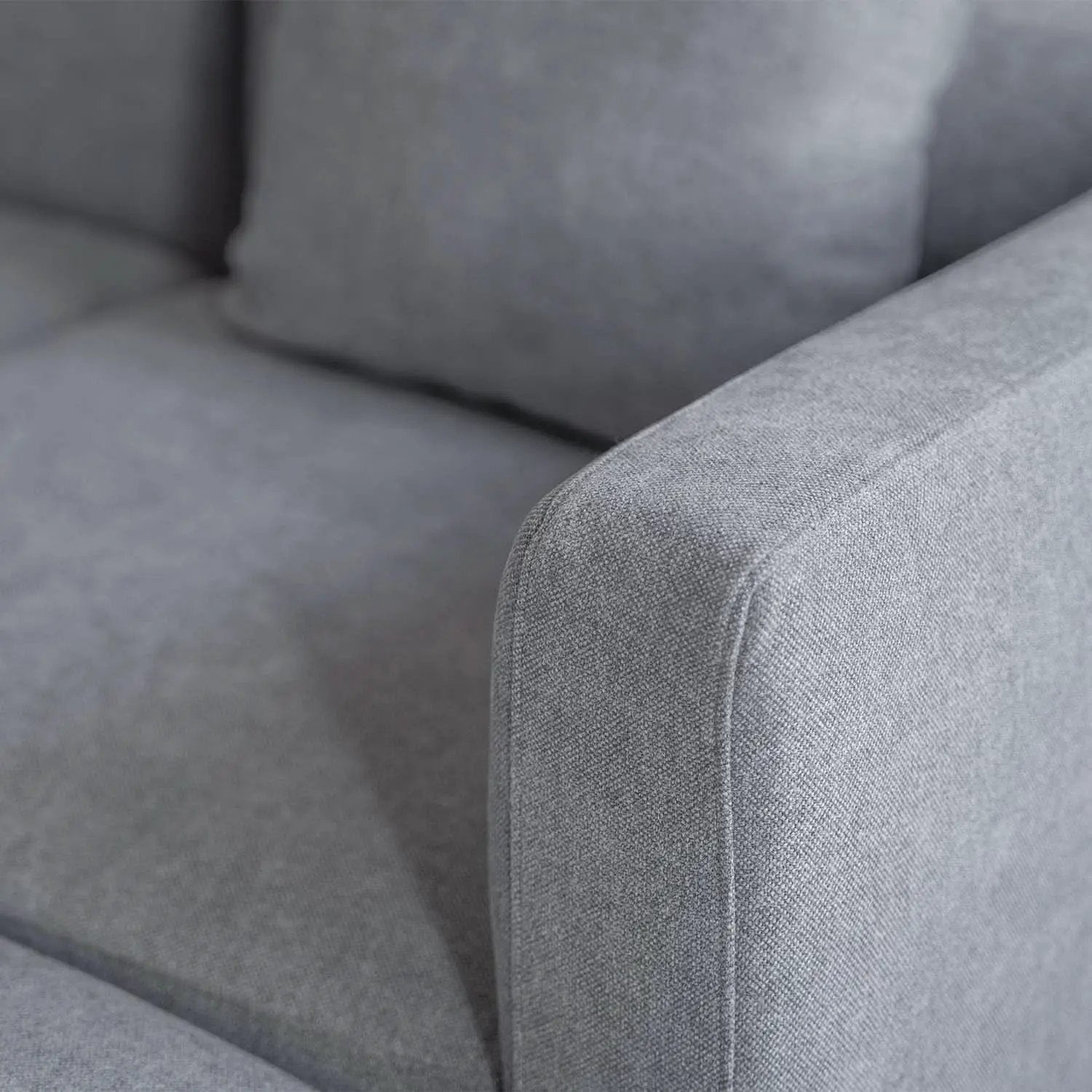 L Shaped Sectional Sofa Convertible In Linen Grey Modern from PriceLows™