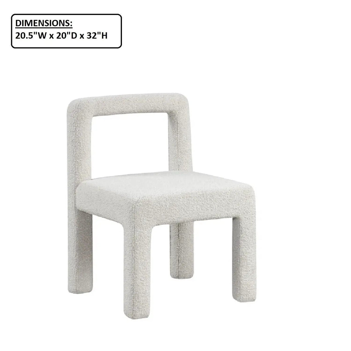 Dining Chairs | Square Open Back | Modern Design | Set of 2