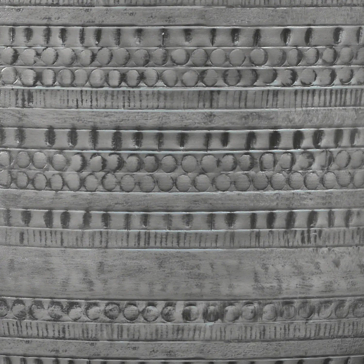 Johnsen Metal Coffee Table | Handcrafted | Large Round Shape | Distinctive Textured Detail