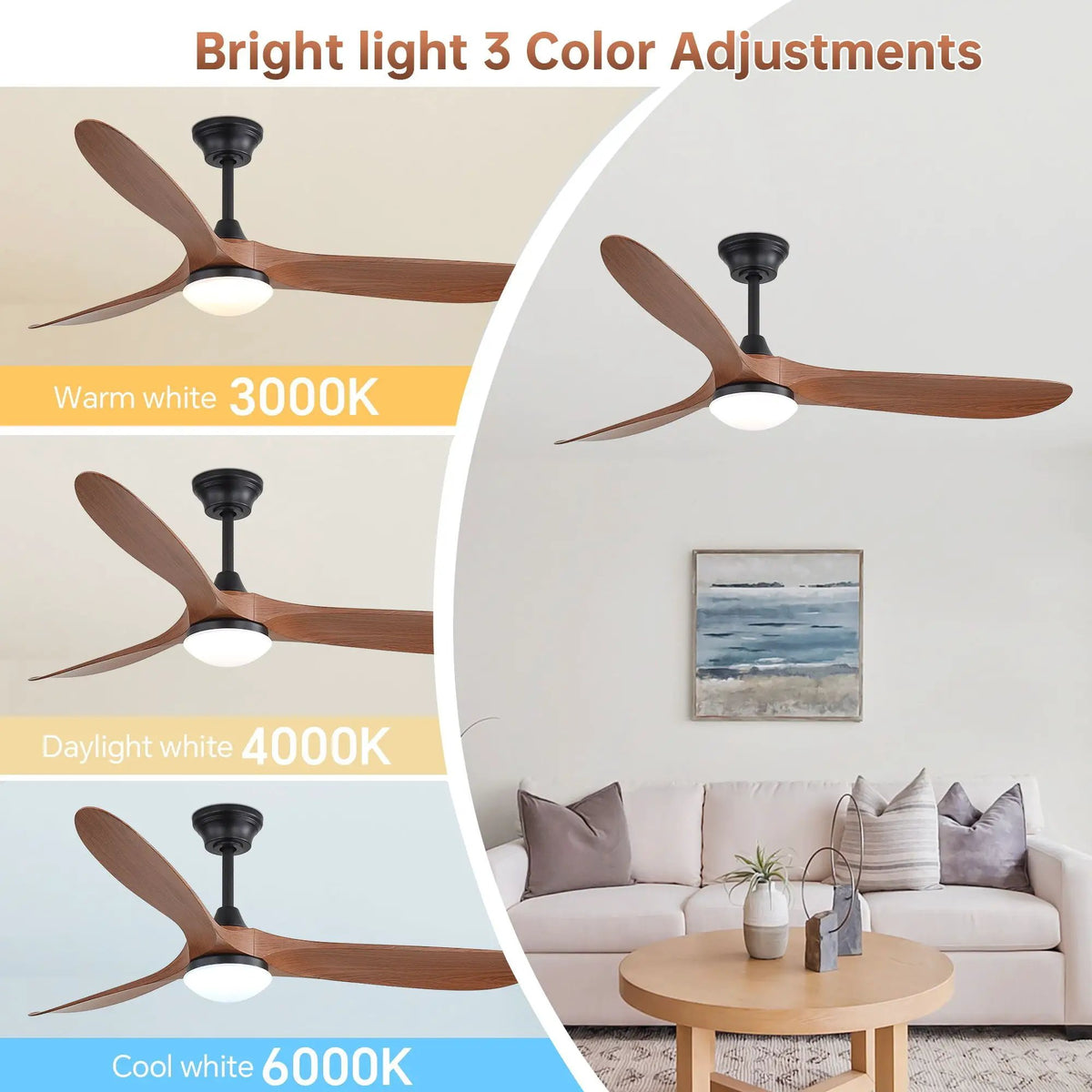 Smart Ceiling Fan | 60 Inch Span | Alexa Voice Control | Reversible DC Motor