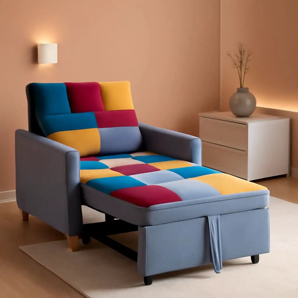 Convertible Sleeper Sofa Chair Rainbow 3In1 Compact from PriceLows™