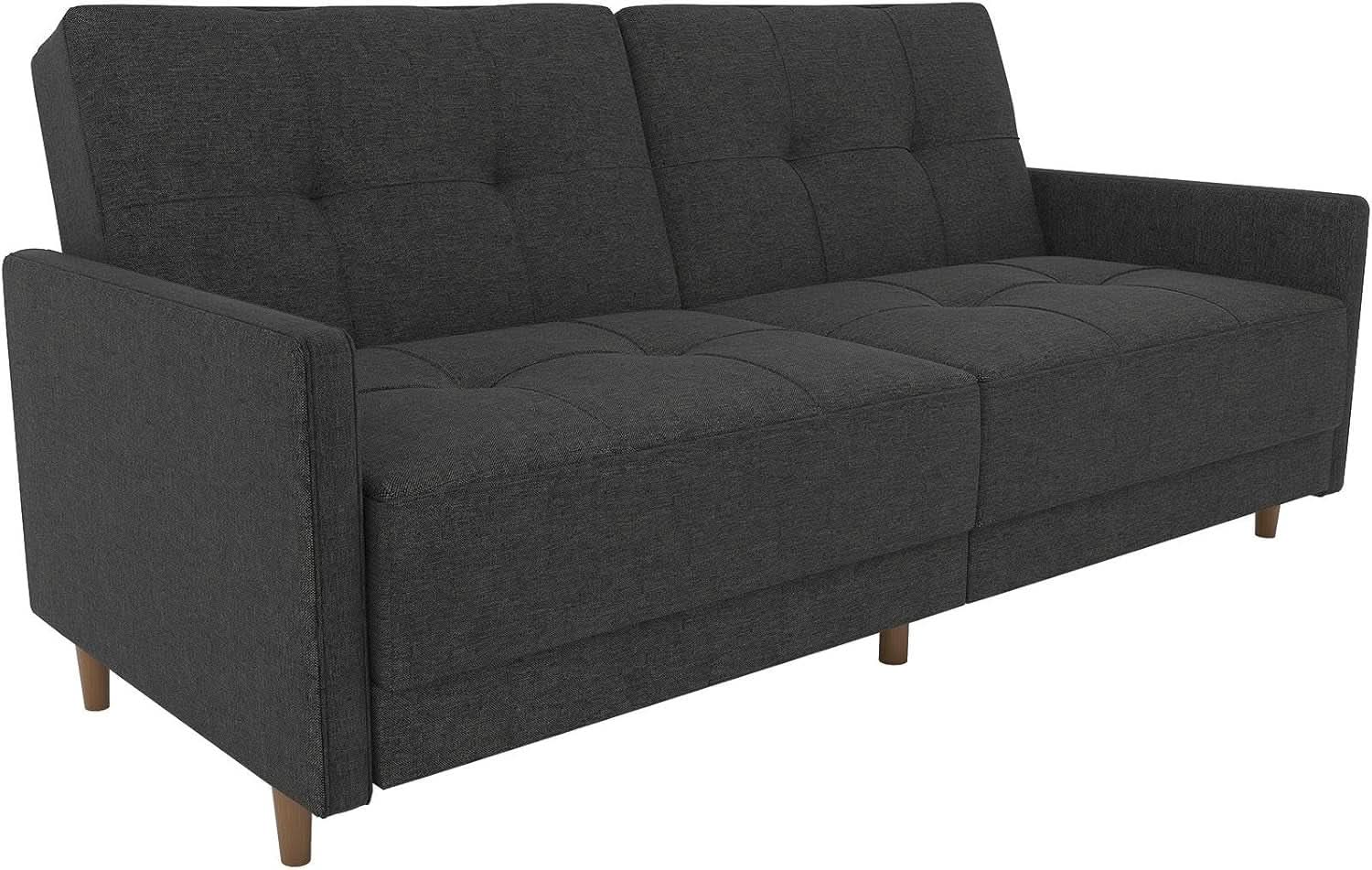 Contemporary Upholstered 76 Inch Grey Sleeper Sofa from PriceLows™