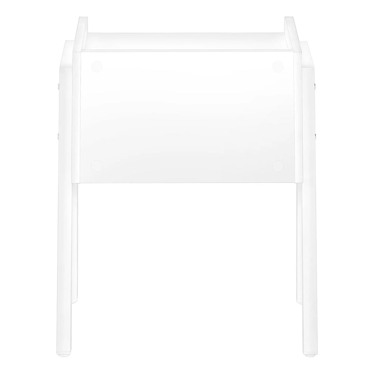 2-Tier Accent Side Table | Rectangular Top | Storage Cubby | Contemporary Design