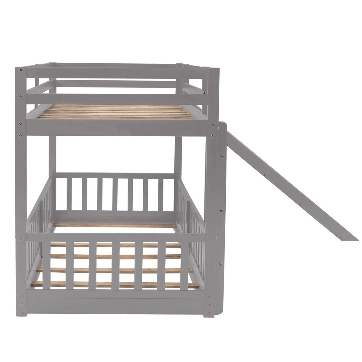 Functional Bunk Bed | Convertible Ladder And Slide | Space-Saving Design | Over Bunk Style