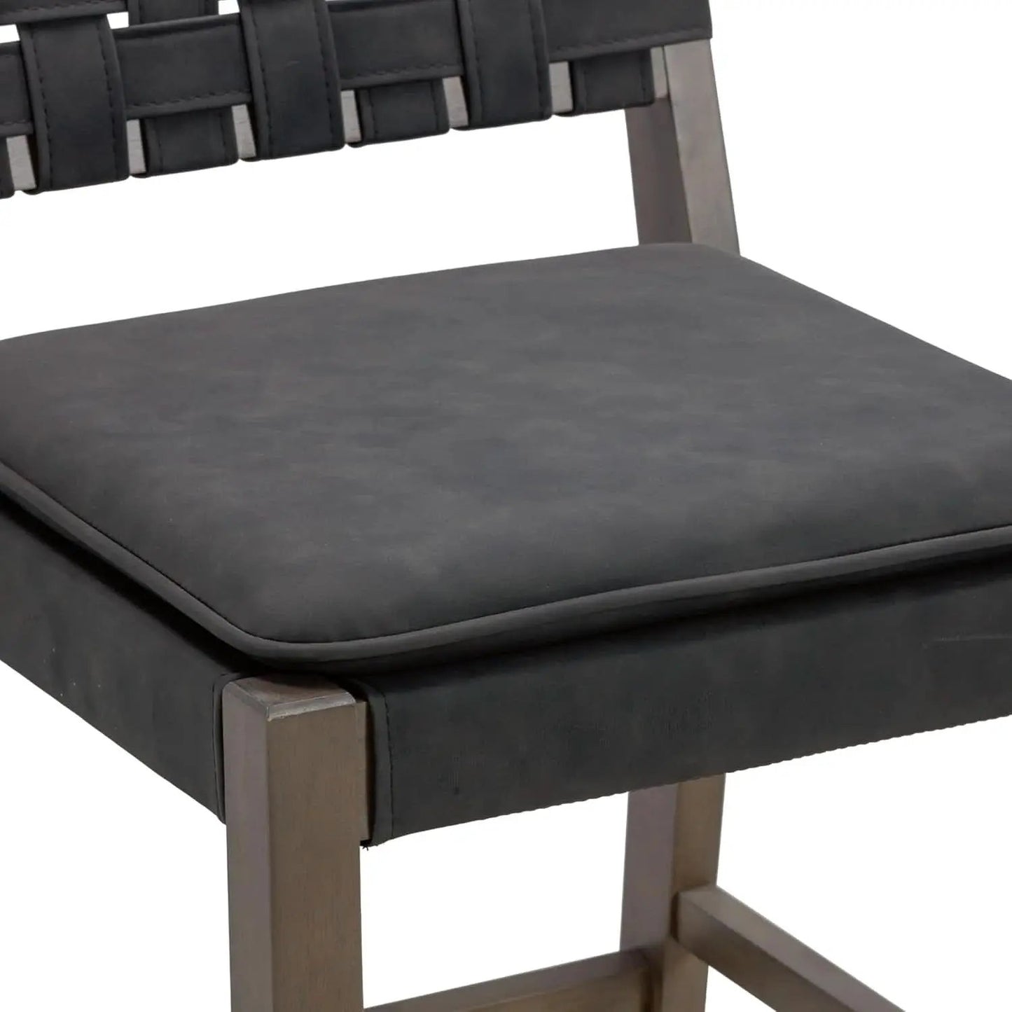 Cohen Mid Century Bar Stool 29 Inch Wood Black Faux Leather from PriceLows™