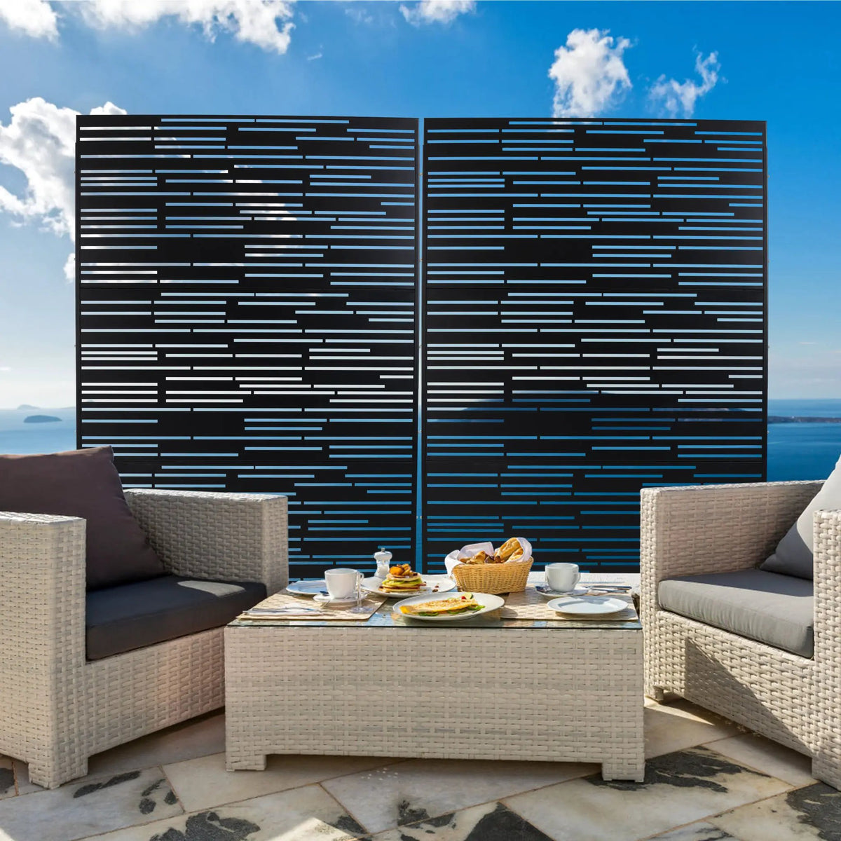 Privacy Screen | Freestanding Metal | Rust Resistant