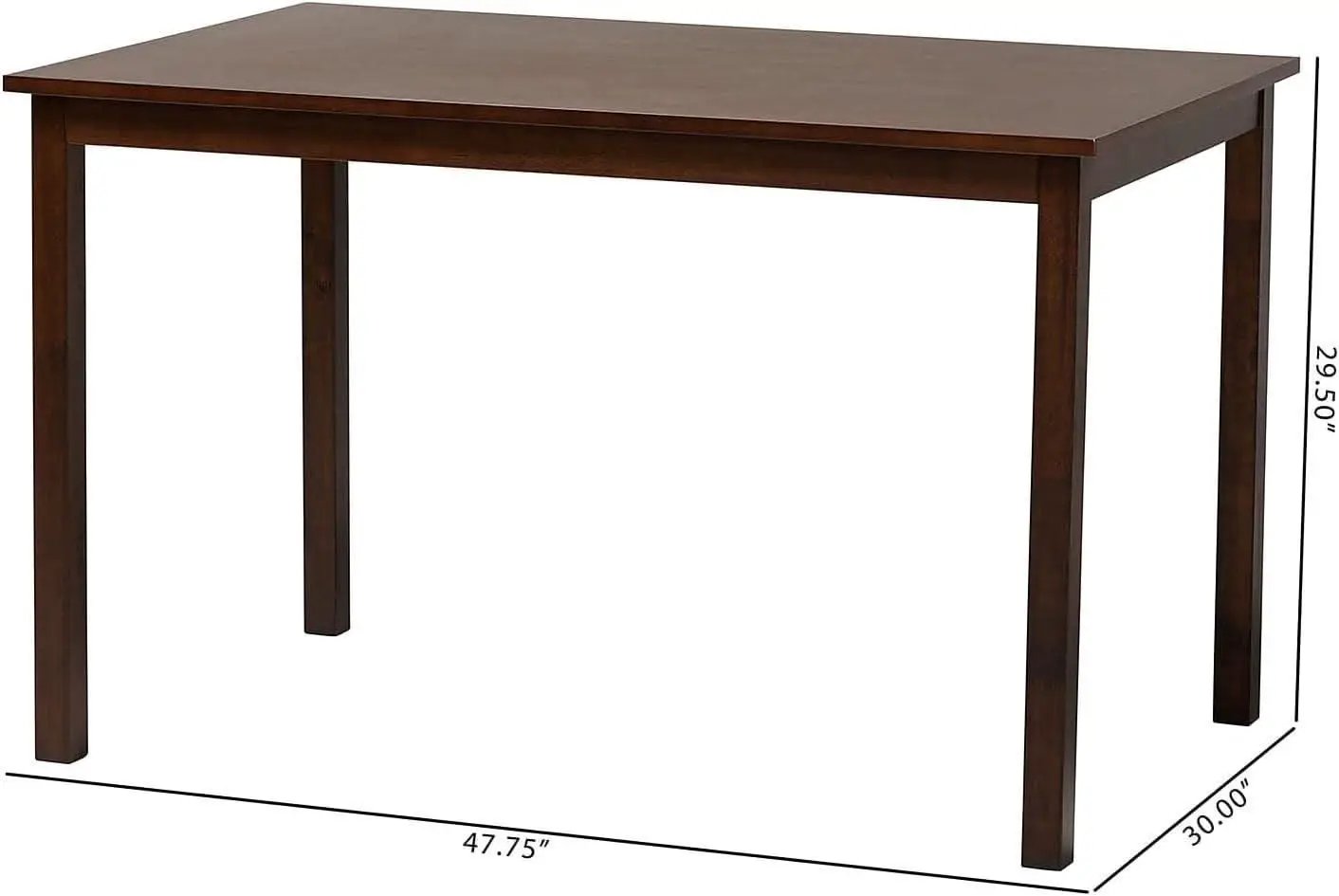 Andrew Modern Dining Table Dark Brown Hardwood Finish from PriceLows™