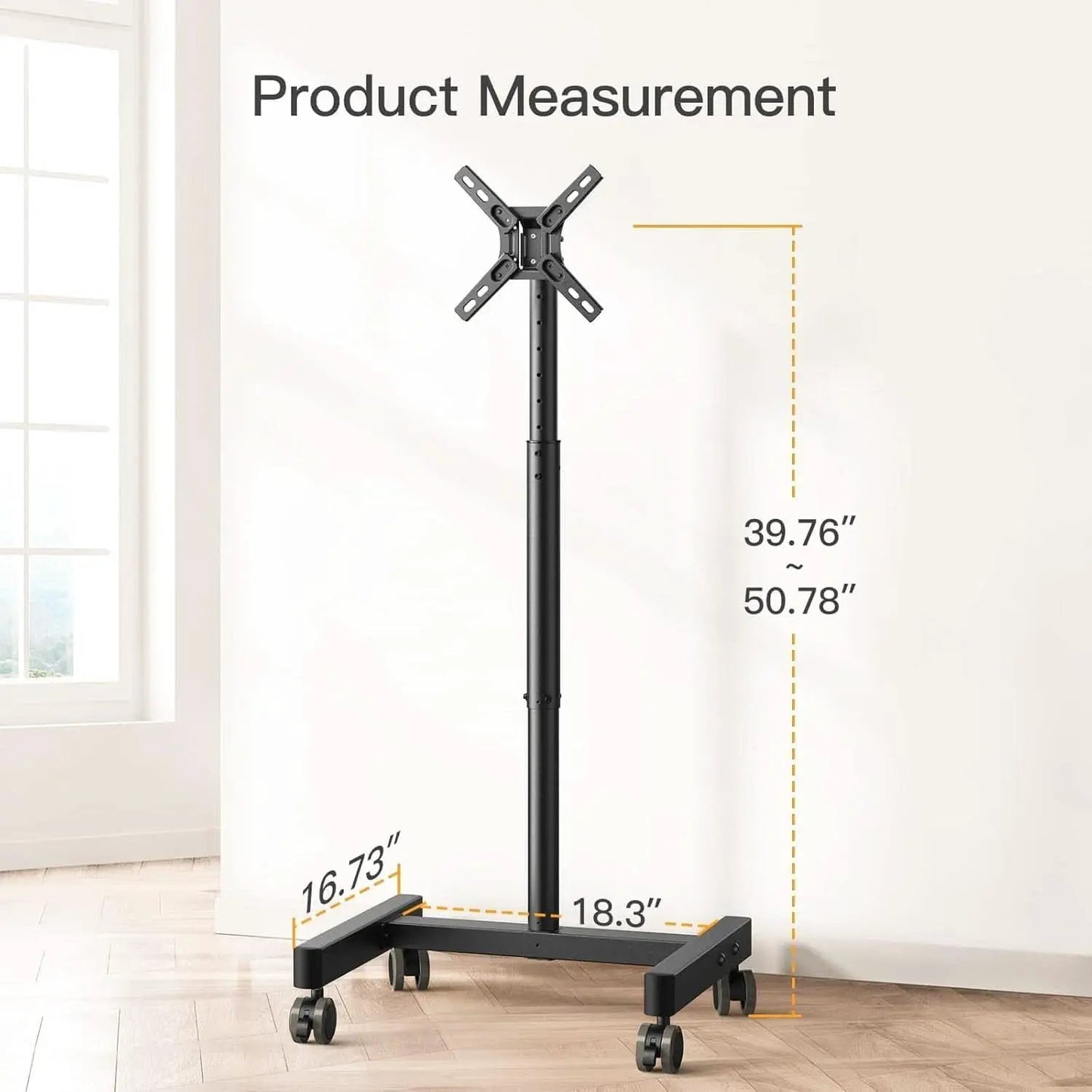 Adjustable Rolling TV Cart For 13 To 50 Inch TVs Tilt from PriceLows™