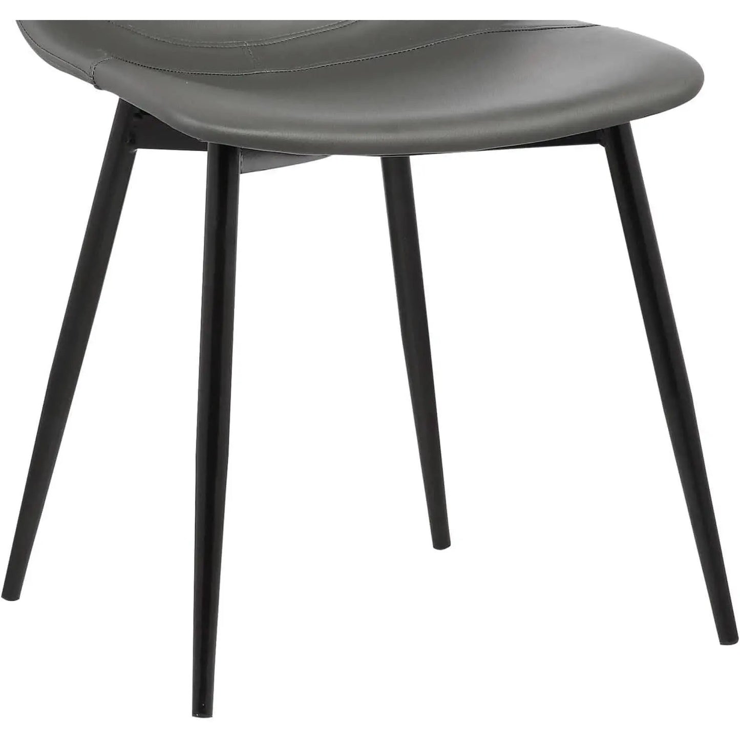 Monte Dining Chair Gray Faux Leather Upholstered Model from PriceLows™