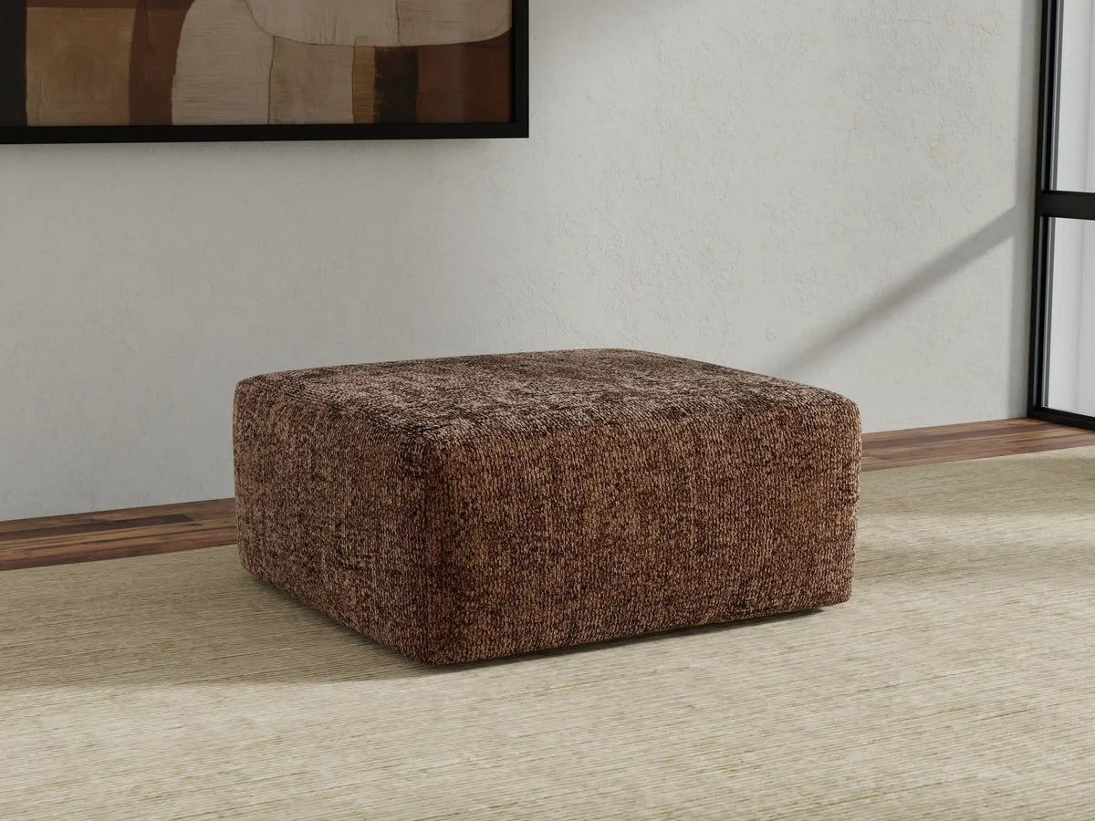 Jaden Cocktail Ottoman | 2 Pieces | Chenille & Fabric | Living Room