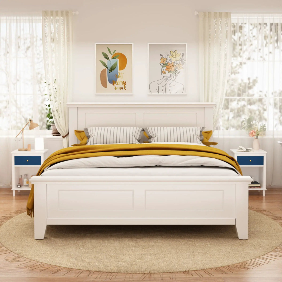 Nightstand With 1 Drawer And 1 Shelf | Aluminum Handles | Tip-Over Restraint | Child-Safe Design