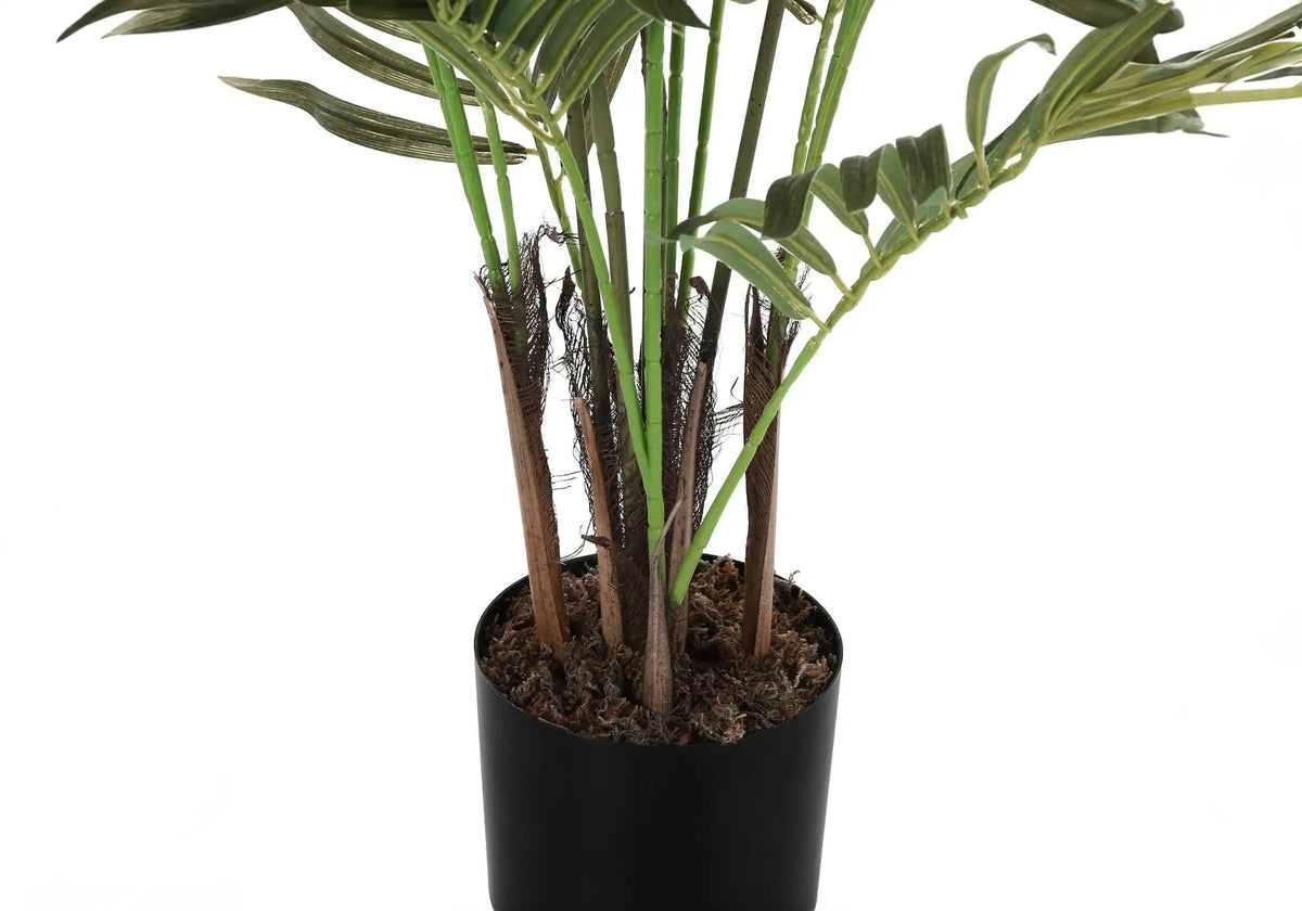 47" Tall, Artificial Plant, Areca Palm Tree, Indoor, Faux, Fake, Floor, Greenery | 27.5 x 27.5 x 47.25 in | Home Furniture | Black