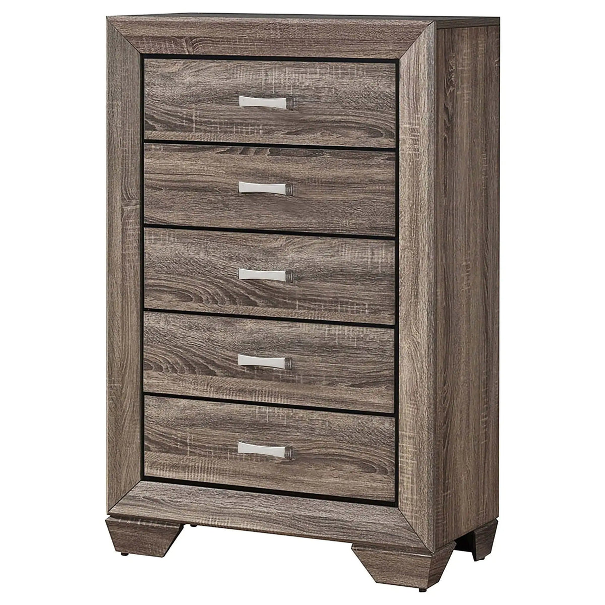 Kauffman 5-drawer Bedroom Chest Washed | 33 x 16.5 x 50.5 in | Wood | Taupe