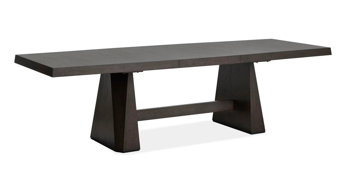 Tauren Extendable Double Pedestal Dining Table Dining Tables with Extension | Dining Tables with Extension | Oak Veneer | Coffee Bean