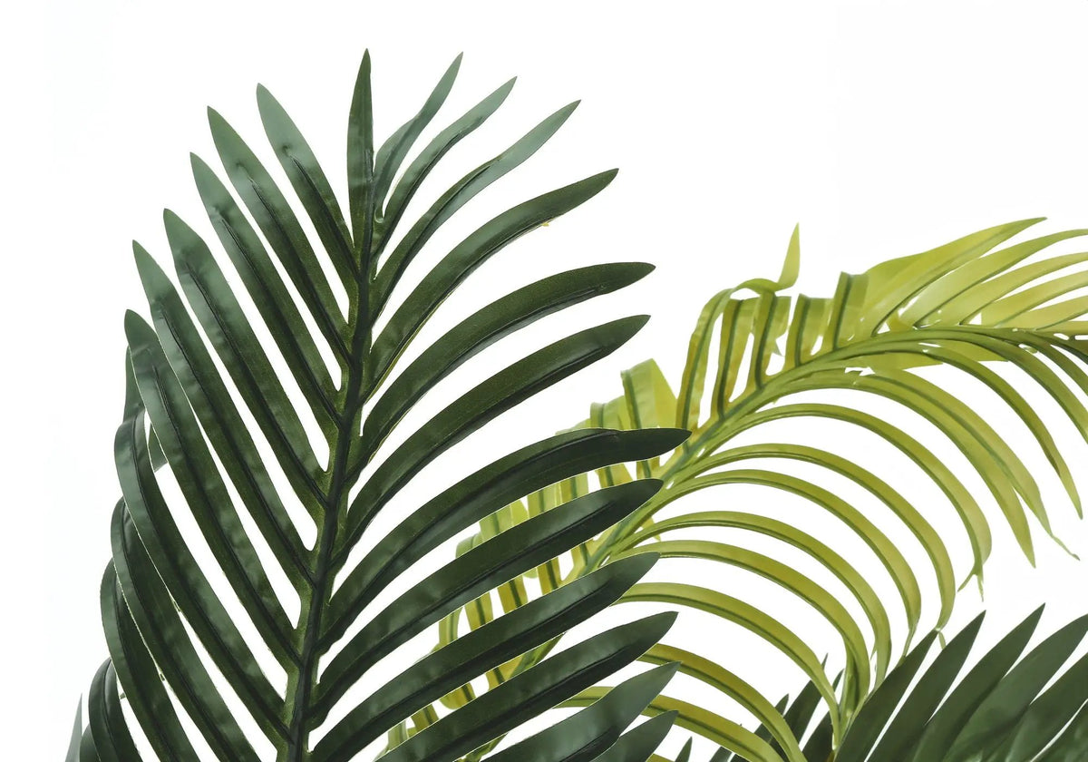 47 Inch Artificial Palm Tree | 8 Real Touch Palm Leaves | Indoor Faux Floor Plant | Potted