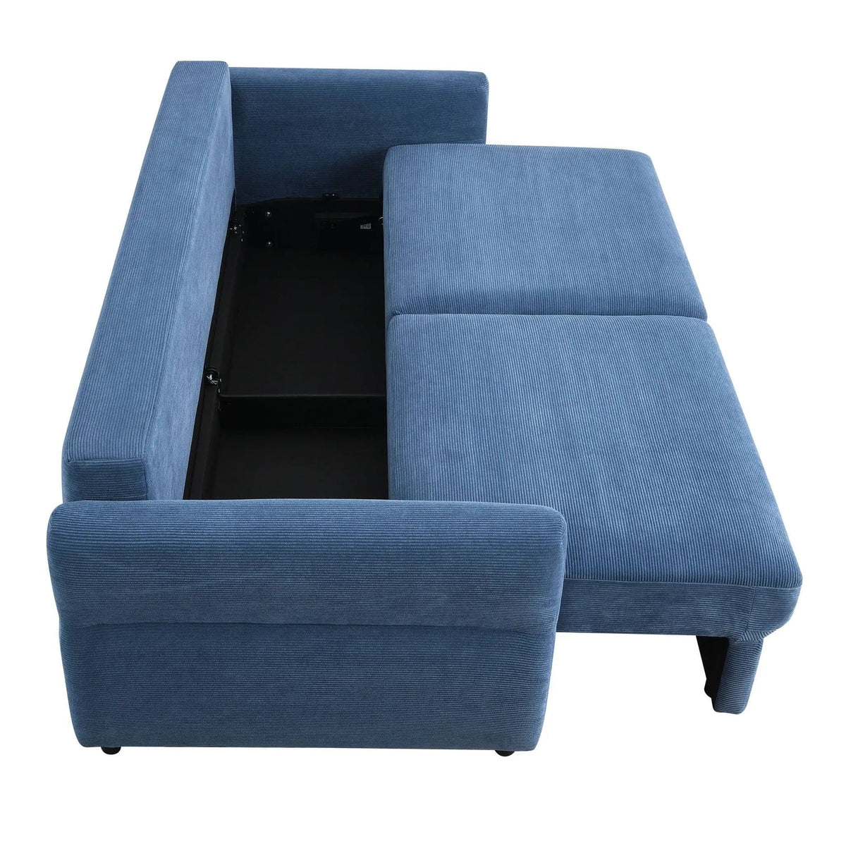 Haran Pull Out Sleeper Sofa With Storage | 2 Pieces | Fabric | Living Room