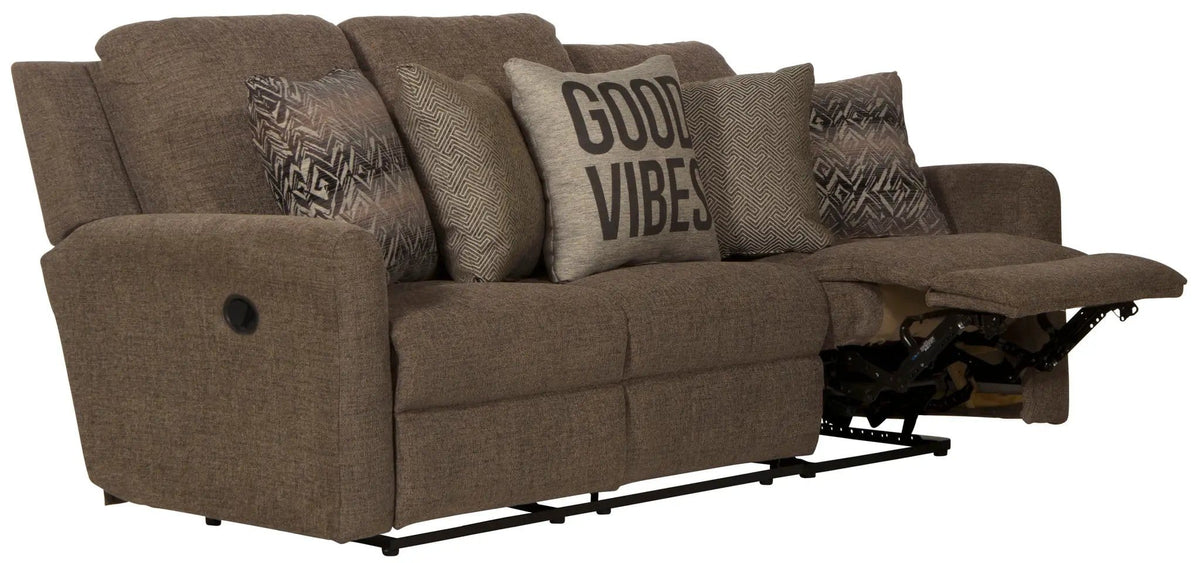 Calvin Reclining Sofa | 4 Pieces | Chenille & Fabric | Living Room