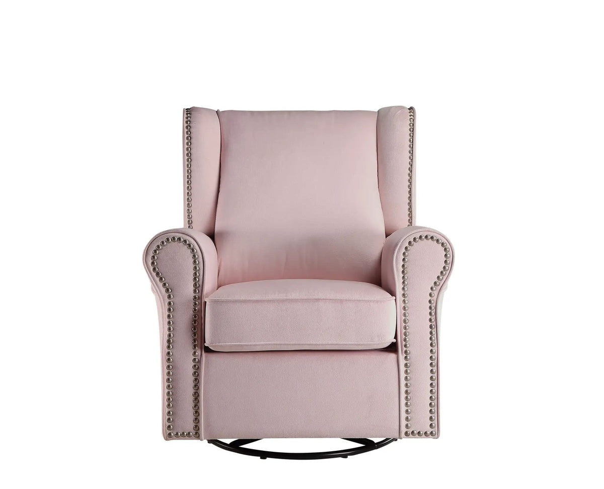 Tamaki Swivel Glider Chair | Pink | Modern Style | Three Color Options
