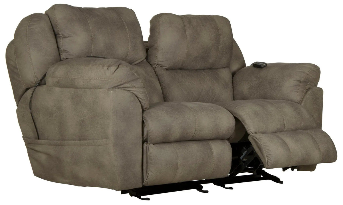 Flynn Power Lay Flat Rocking Loveseat With Power Adjustable Headrest & Lumbar And | 79 x 41 x 43 in | Polyester & Fabric | Fig