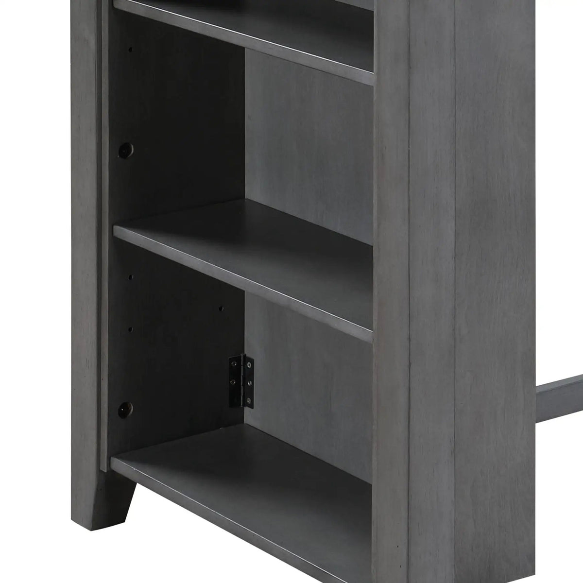 Graham Small Space Counter Table | USB Charging Ports | Storage Shelves | 36 Inch Width