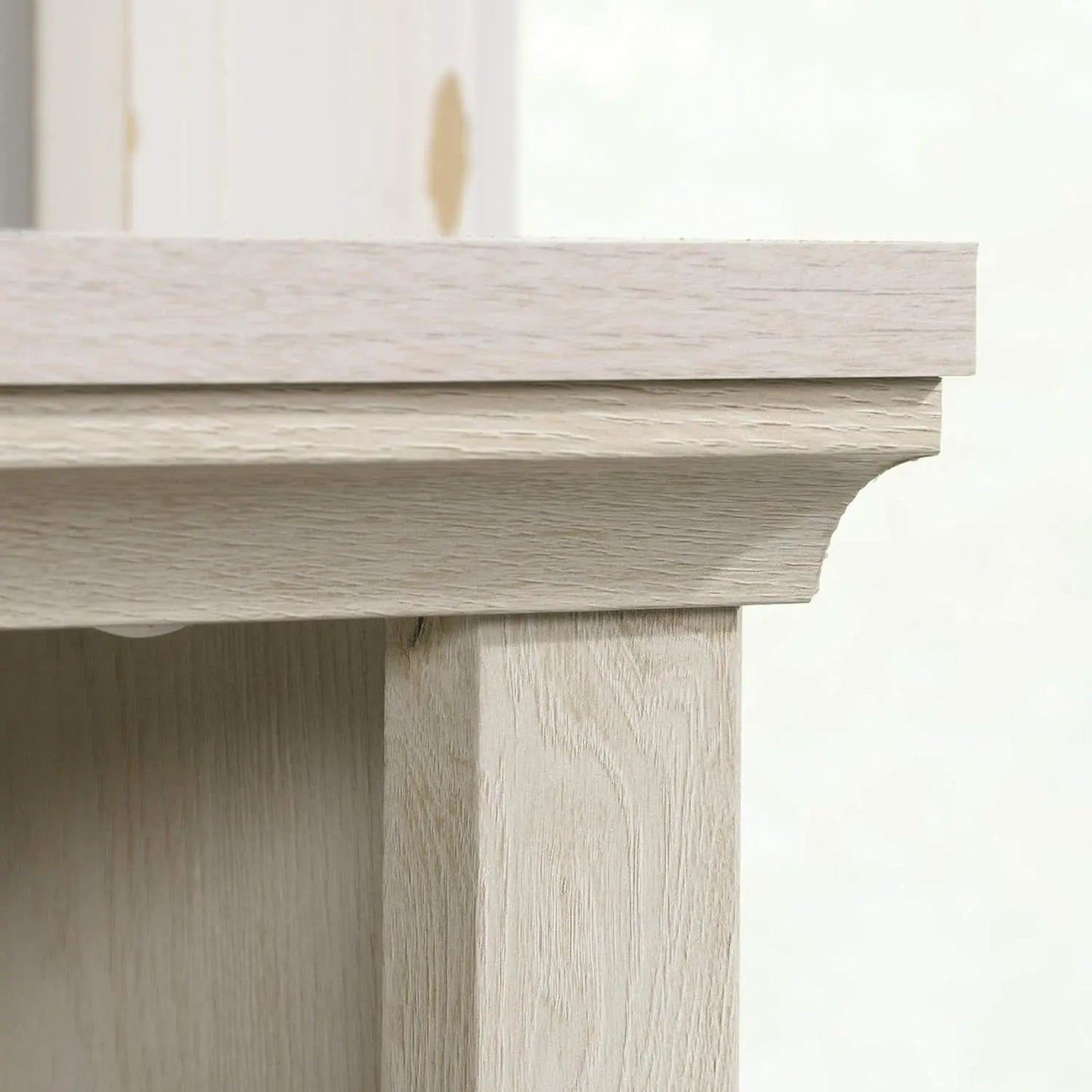 2 Tier Wooden Bookcase Chalked Chestnut Finish Multipurpose For Home Office Living Room from PriceLows™