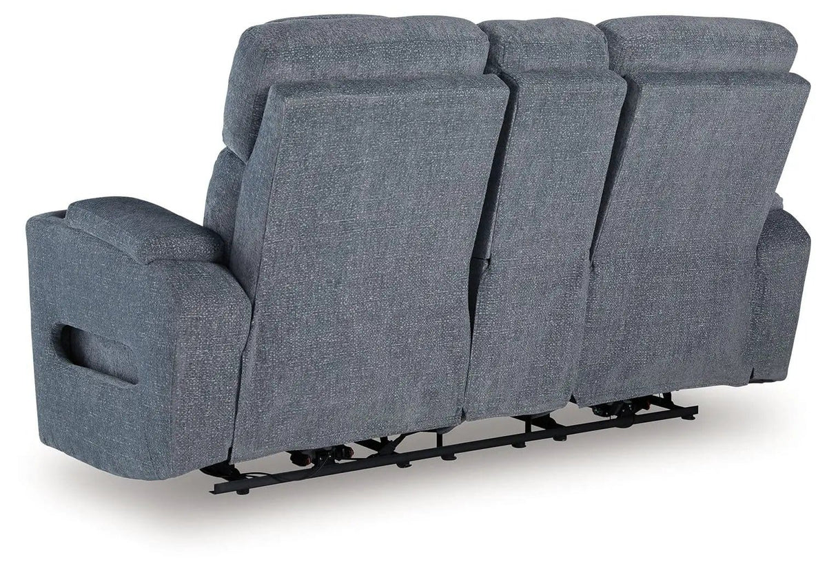 Studio Cave Power Reclining Loveseat with Console | 75 x 40 x 42 in | Fabric & Steel | Steel