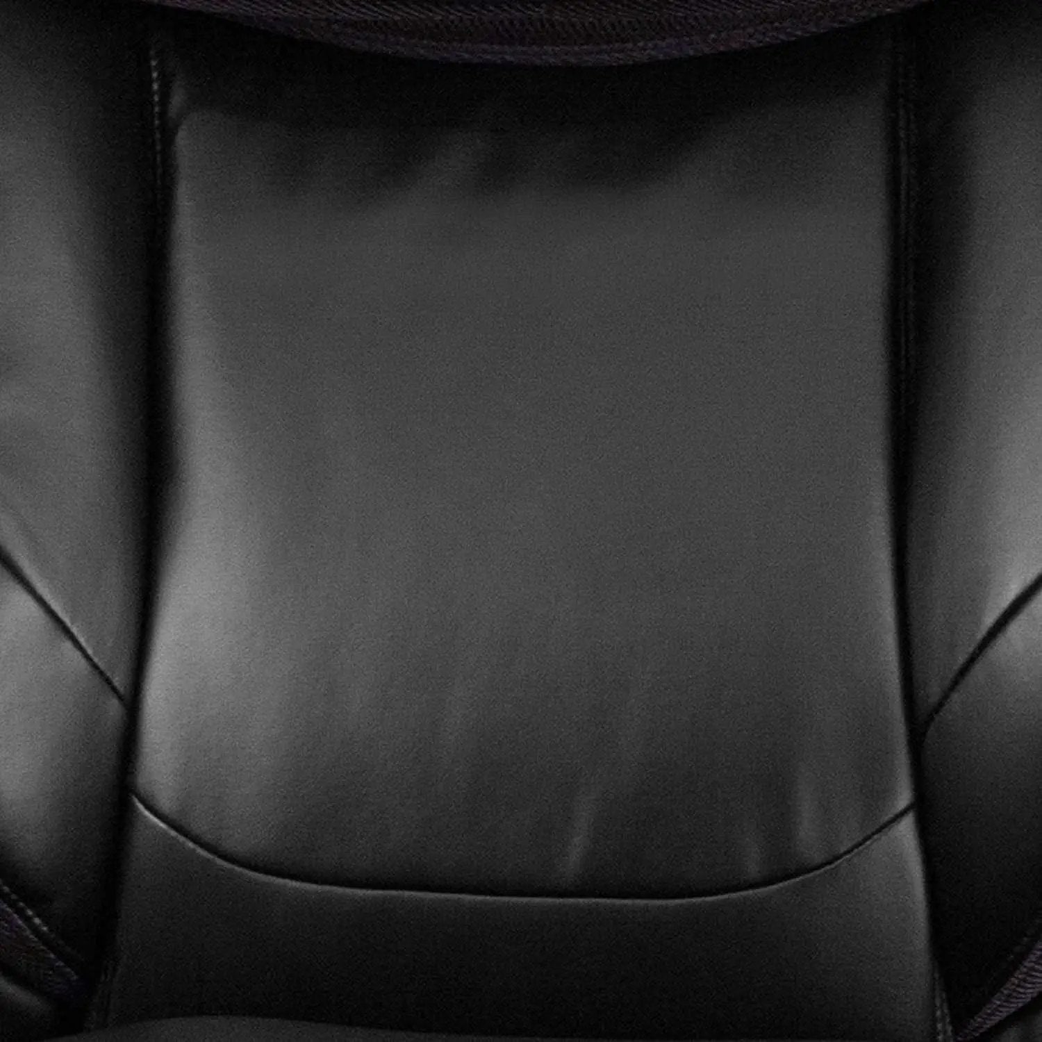 High-Back Headrest Ergonomic Office Chair Black LeatherSoft from PriceLows™