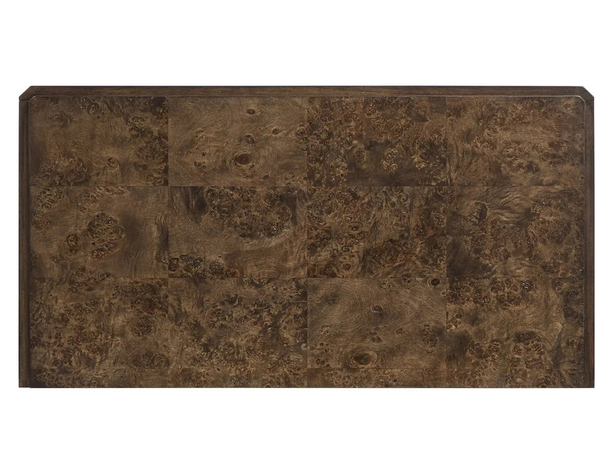 Rowan Drawer Chest | Espresso Finish | Mapa Burl And Birch Veneer | Five Storage Drawers