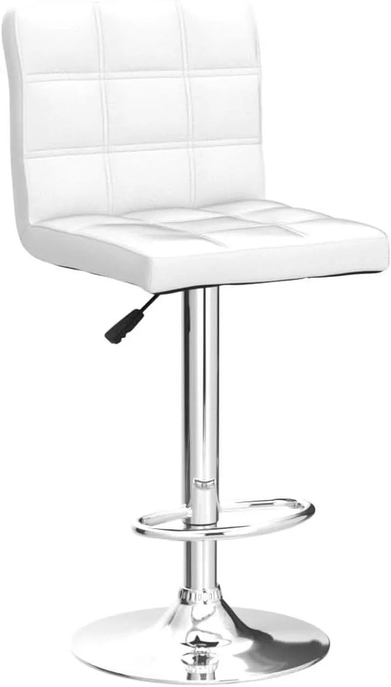 X Large White Adjustable Counter Height Bar Stools Swivel 4 Pack from PriceLows™