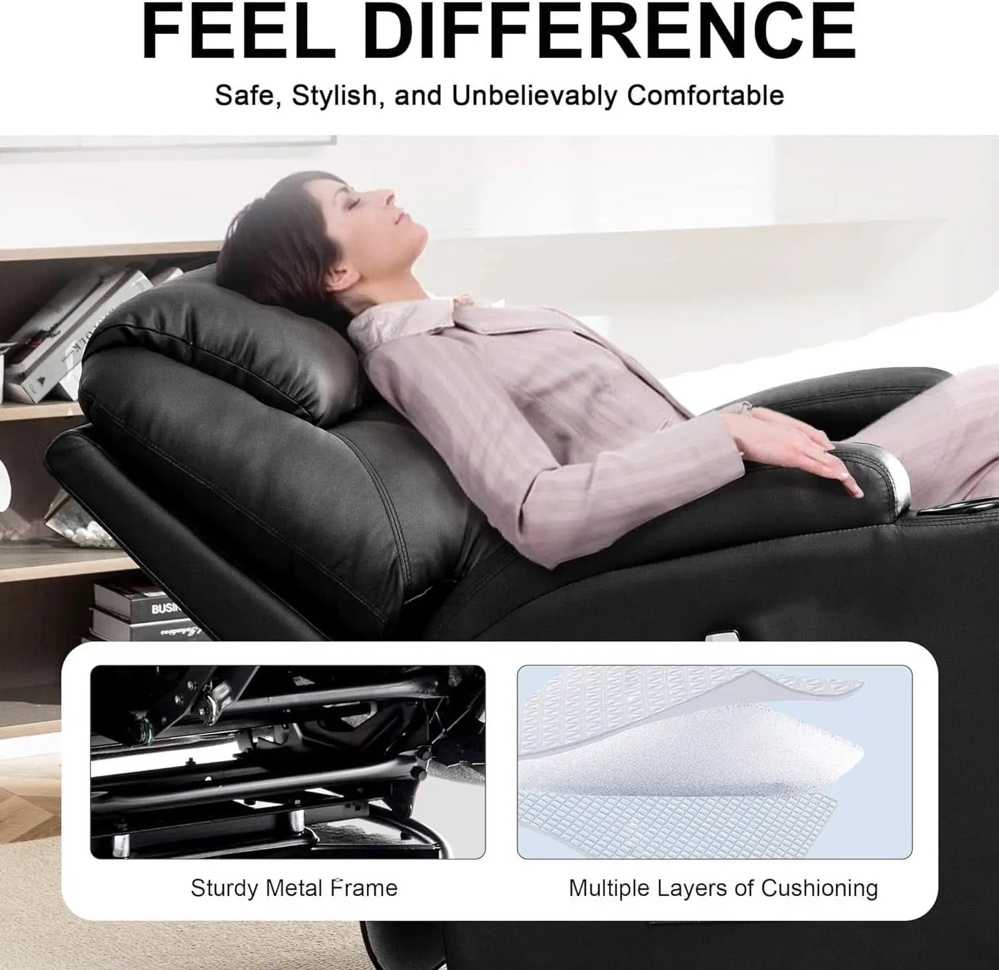 Massage Heat Swivel Recliner Chair For Living Room from PriceLows™